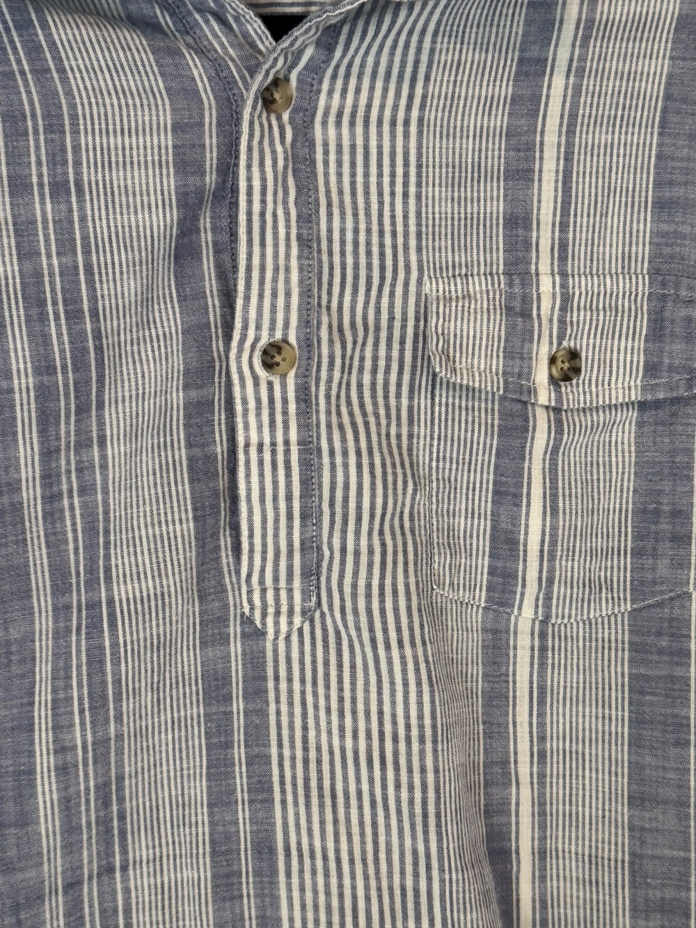 Marine Layer Reid Popover Striped Shirt - Picture 3 of 7